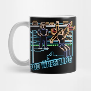 pro wrestling neon Mug